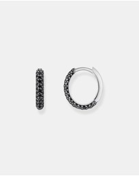 THOMAS SABO - Hoop earrings with black zirconia pavÃ©