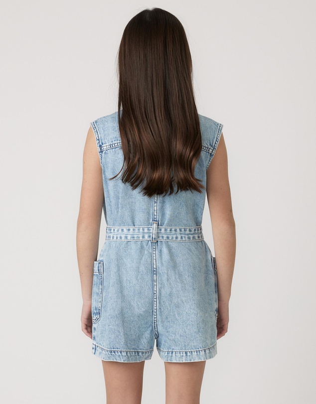 Decjuba Kids - Samara Denim Playsuit - Teens