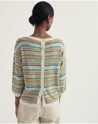 Seasalt - Seasalt Cornwall Yellow Knavock Striped Jumper