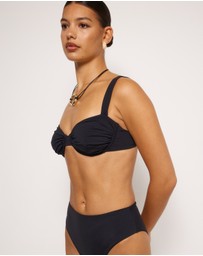 AERE - Ruched Underwire Bikini Top