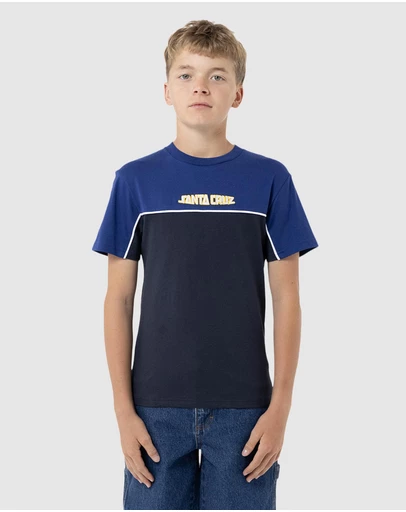 Santa Cruz - Fisheye Strip Front Short Sleeve Tee - Teens