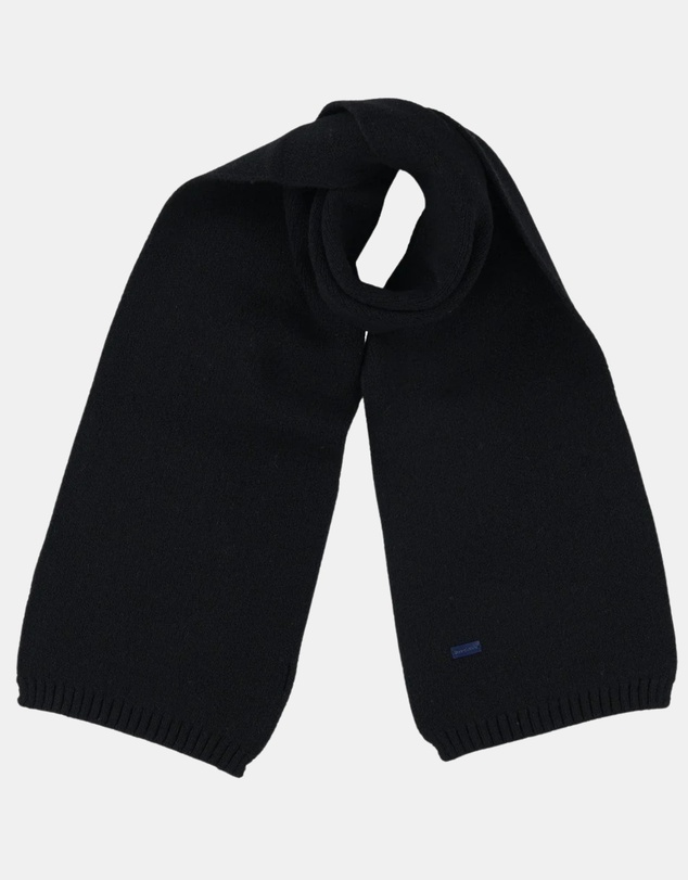 Henry Bucks - HENRY BUCKS Merino Wool Scarf BLACK