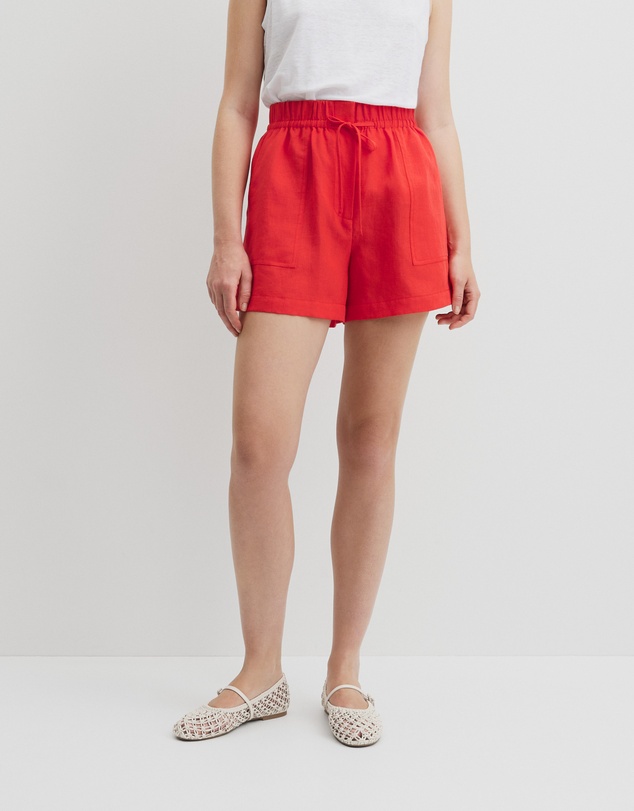Country Road - Organically Grown Linen Tie Detail Short