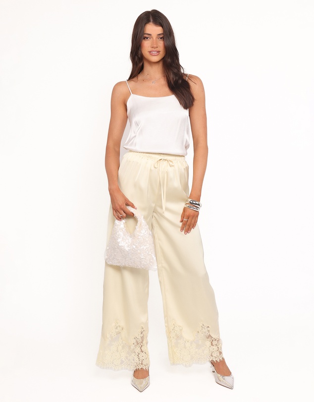 Petal & Pup - Viola Drawstring Wide Leg Pant - Yellow