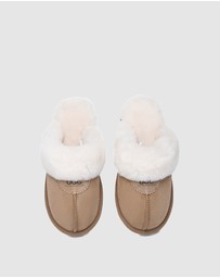 EVERAU - Australian Shepherd Ugg Waffle Slipper Sheepskin Upper House Shoes