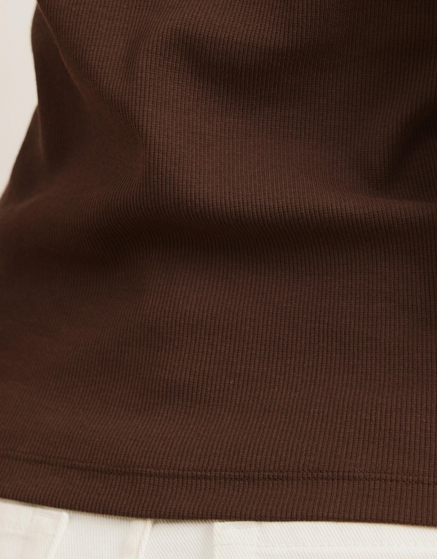 Atmos&Here - Ava Deep Scoop Organic Rib Racer Back Tank Top