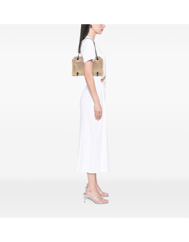 Pre-Loved by Azura Reborn - Pre-Loved Intrecciato Trimmed Metallic Leather Duo Shoulder Bag