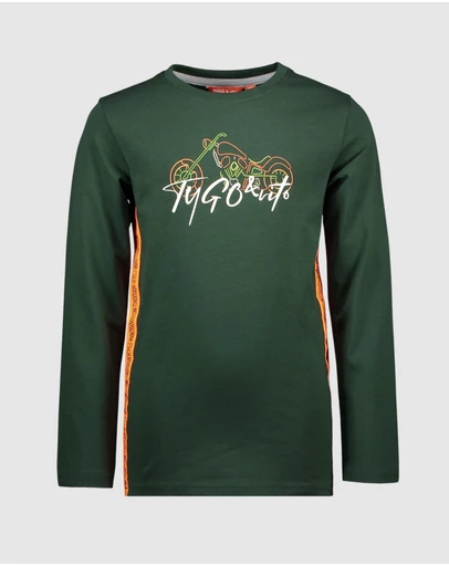 TYGO&vito - Long Sleeve Contrast Tape Tee - Kids-Teens