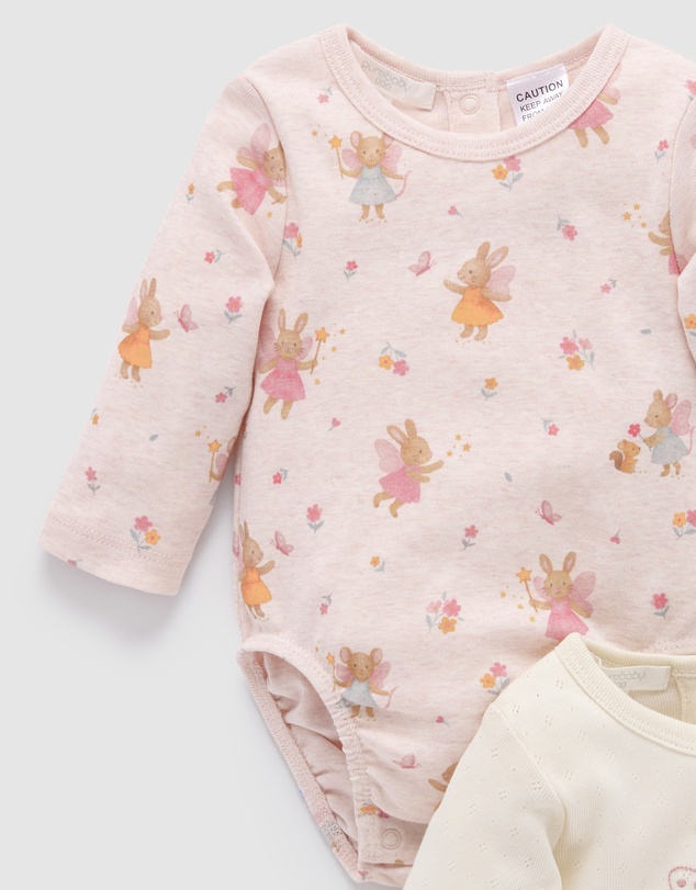 Purebaby - 2 Pack Bodysuit -Kids-Babies