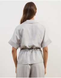 Atmos&Here - Viola Shirt With Adjustable Drawstring At Waist