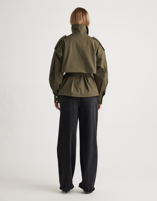 Decjuba - Lila Cropped Trench Coat