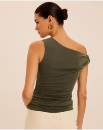 AERE - Cupro Off Shoulder Top