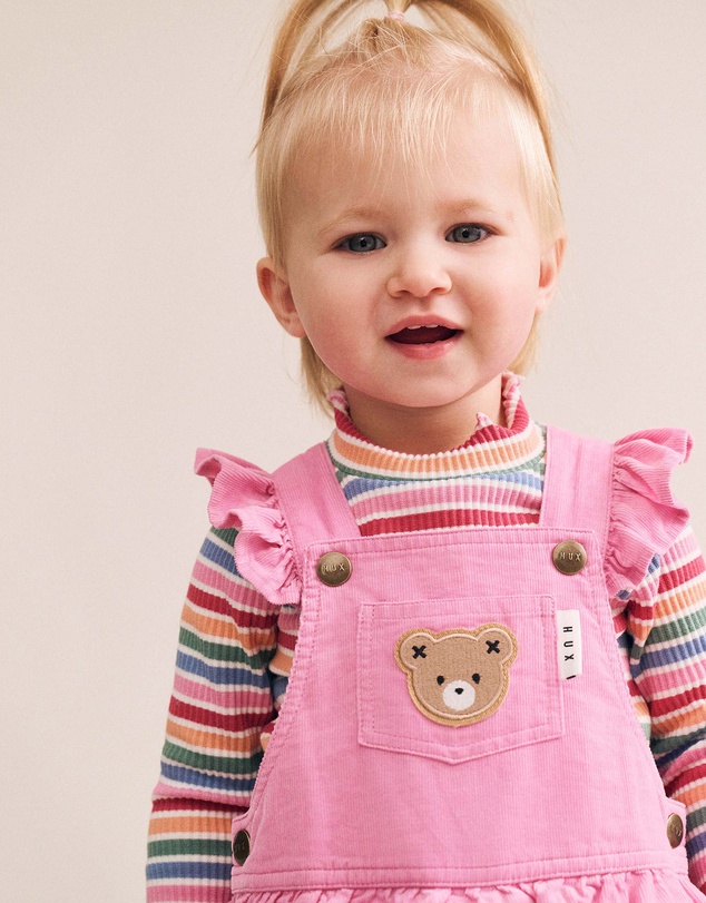 Huxbaby - Classic Frill Cord Overalls - Babies-Kids