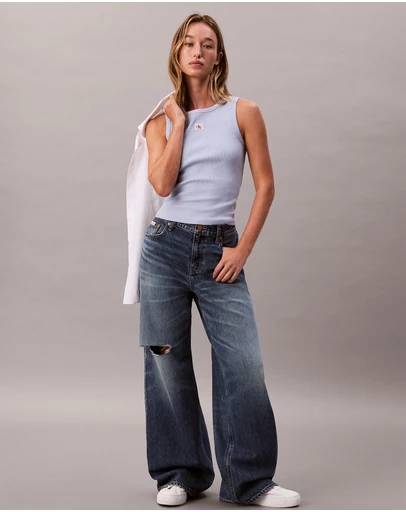 Calvin Klein Jeans - Cotton Stretch Ribbed Tank Top