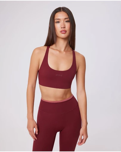 Upstate - Air Sculpt Move Crop - Warm Cherry
