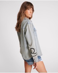 ONE TEASPOON - Western Denim Shirt - Old Blue
