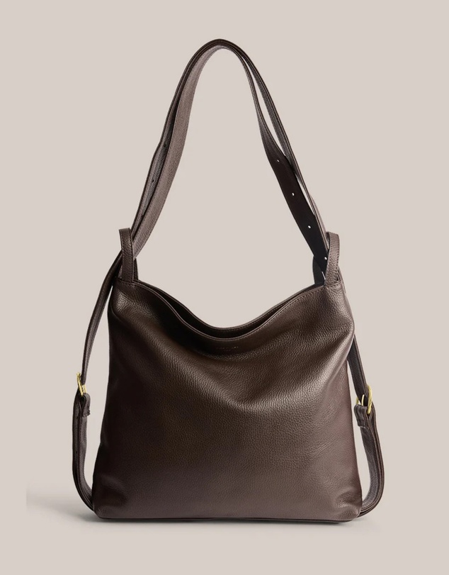 VESTIRSI - Bella Dark Chocolate 3-in-1 Convertible Bag Gold Hardware - The ICONIC Exclusive