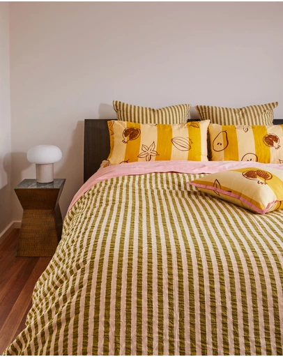 Mosey Me - Seersucker Stripe Quilt Cover