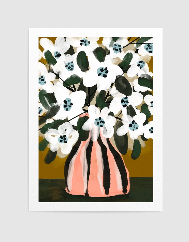 Olive et Oriel - Pastel Flower Impression No 9 by Treechild Art Print
