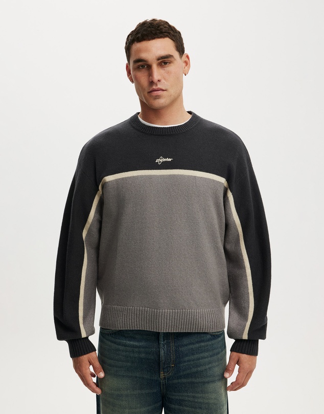 Cotton On - Panelled Crew Knit