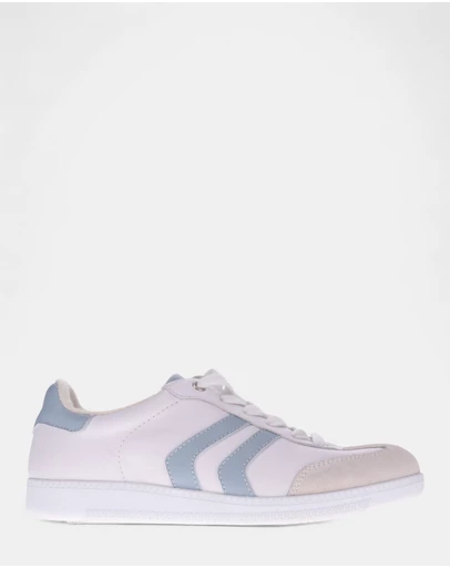 Mia Vita - Ramona Lace-Up Casual Sneaker - White/Blue