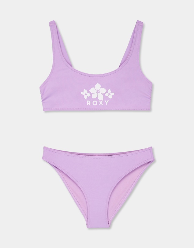 Roxy - Girls 4 to 16 Solid Active Bralette Set Two Piece