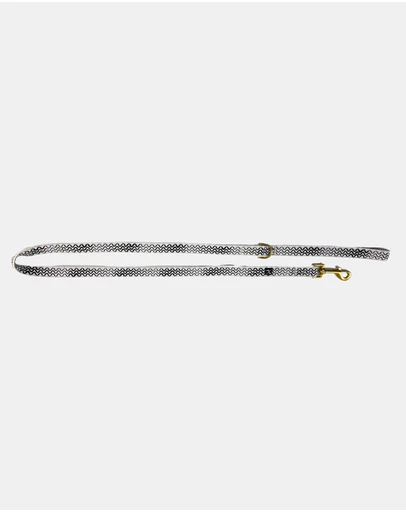 Mog & Bone - Classic Hemp Lead - Black Wave print