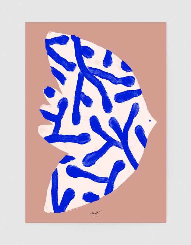 Inka Arthouse - Blue Bird by Matías Larraín Art Print