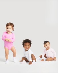 Nike - 3-Pack Core Swoosh No Slip Infant Ankle Socks - Babies