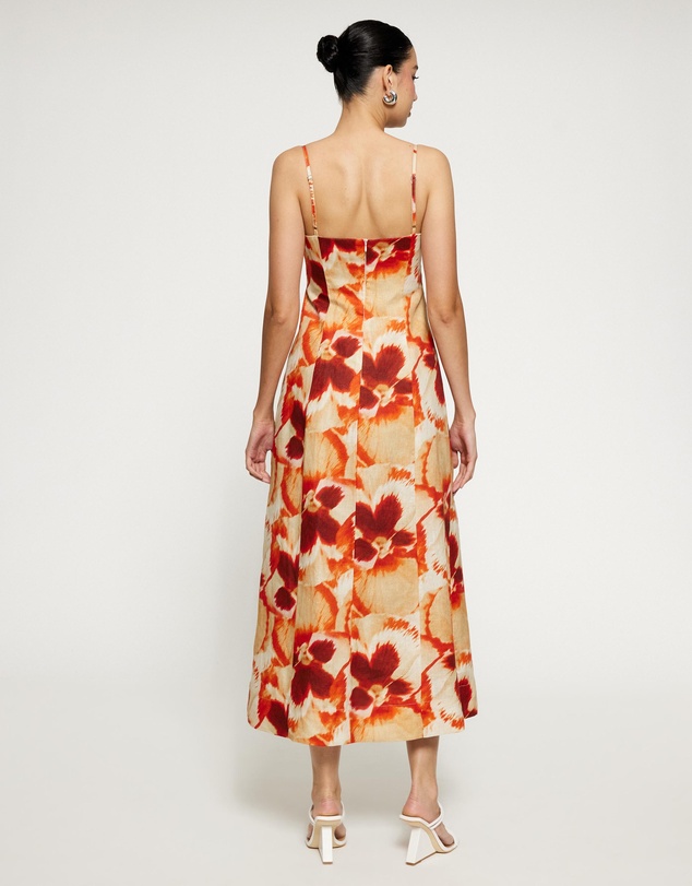 Lover - Tacita Linen Midi Dress