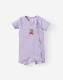 Cotton On Kids - Growie Short Sleeve Zip Romper