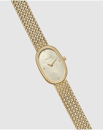 Breda - Jane Tethered Gold and Metal Mesh Watch, 18MM