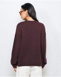 AERE - Nola Oversized Cashmere Blend Knit Jumper