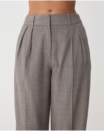 Forcast - Loretta Pleated Check Pants