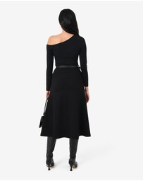 Forcast - Adele Side Panel Midi Skirt
