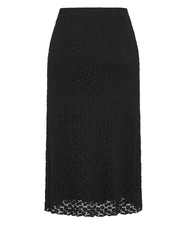 City Chic - Plus size Shiloh Lace Maxi Skirt - black