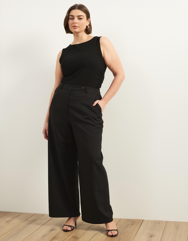 Atmos&Here Curvy - Agnes Pleated Tailored Pants