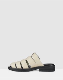 Rollie - Mule Fisherman Croc Flat