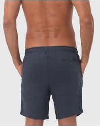 Coast Clothing - Linen Shorts - Charcoal Grey