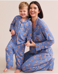 Huxbaby - Vintage Blue Bunny PJ Set - Babies-Kids
