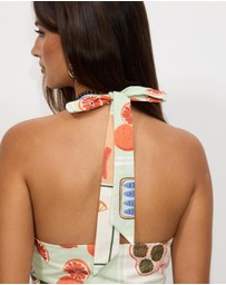 Dazie - Soleil Linen Blend Printed Mini Dress