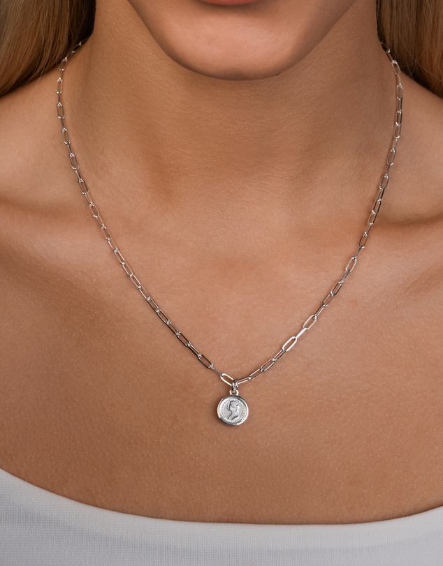 Von Treskow - Micro Coin Fine Clip Chain Necklace