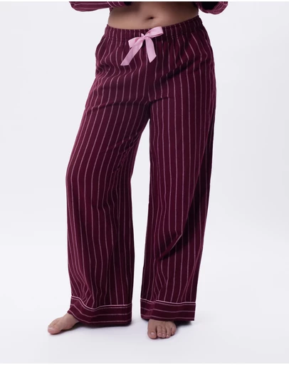 Bras N Things - Claire Long Pant - Print Stripe