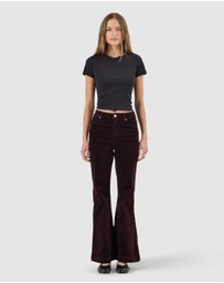 Rolla's - Eastcoast Flare Jean - Dark Cherry Cord