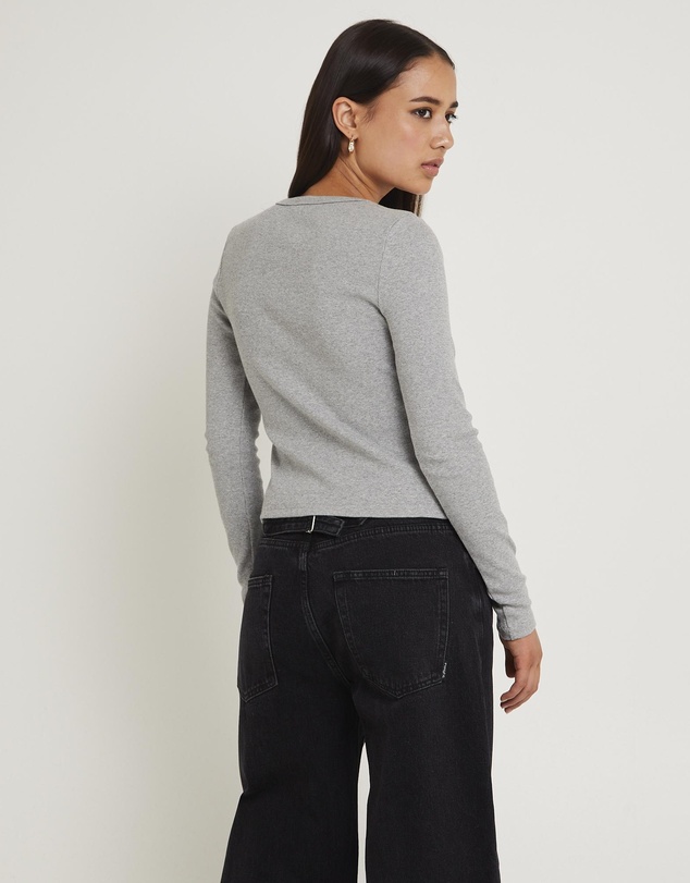 Subtitled - Maddy Button Asymmetric Top