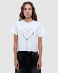 ENA PELLY - Rose Heart Relaxed Baby Tee