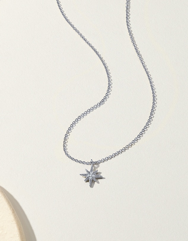 Mestige - Starlight Shimmer Necklace - Silver Plated