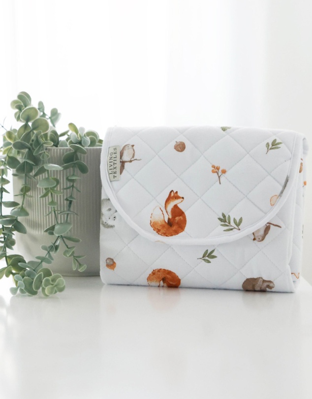 Living Textiles - Waterproof Travel Change Mat - Fox & Friends