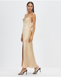 Third Form - Satin Split Slip Maxi Dress