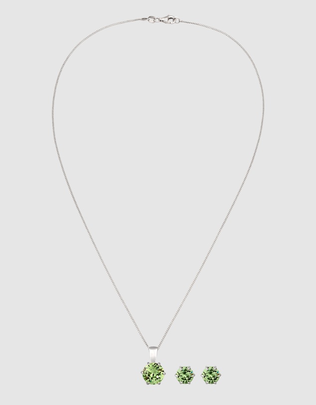Elli Jewelry - Jewelry Set Crystal 925 Sterling Silver